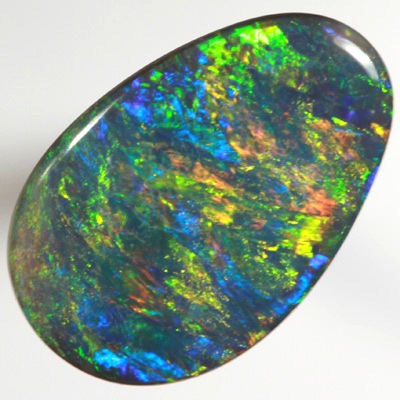 SOLID BLACK OPAL Burning golden fire, very bright! SEE VIDEO